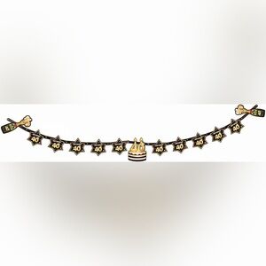 Forum Novelties Black & Gold 40th Birthday Banner Garland Party Supplies